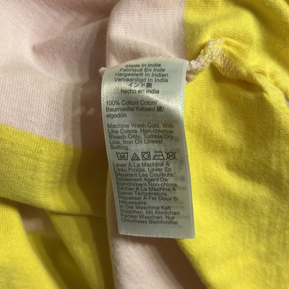 J.Crew Striped Funnelneck Top, Sz S, Pink, Yellow, Rugby, Long Sleeve - Picture 10 of 10